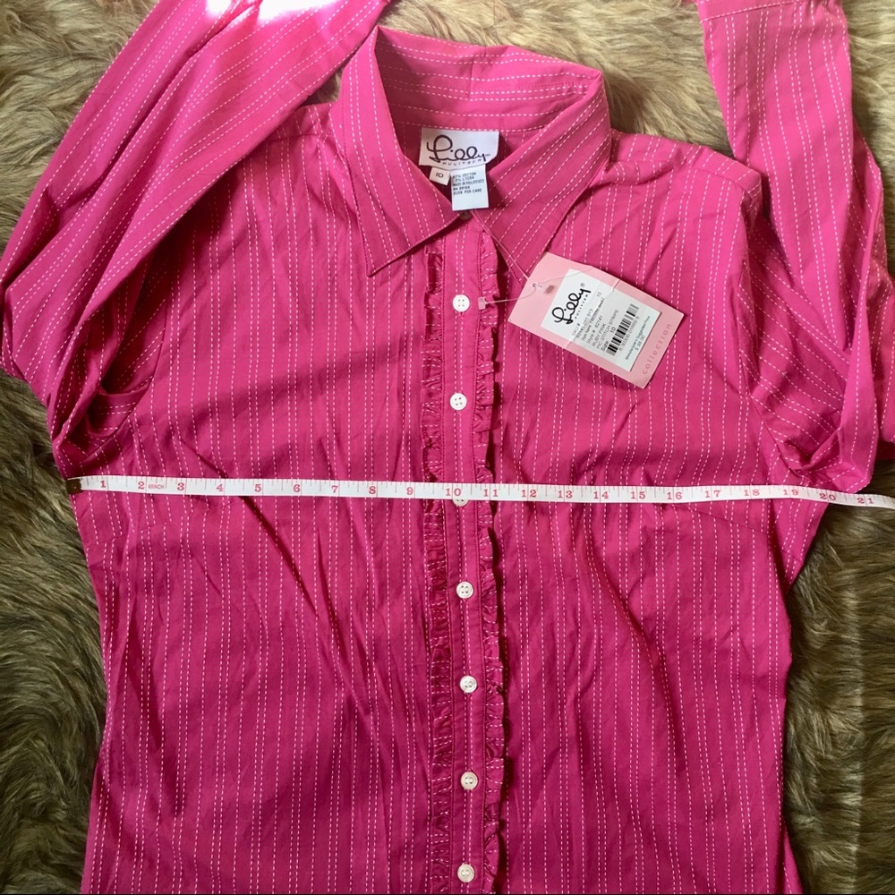 Vintage Lilly Pulitzer Pink Button Down Blouse - Picture 5 of 8